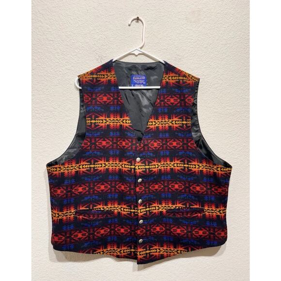 Pendleton Vest Aztec Navajo Pattern XXL Wool - Picture 1 of 6